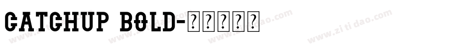 Catchup Bold字体转换
